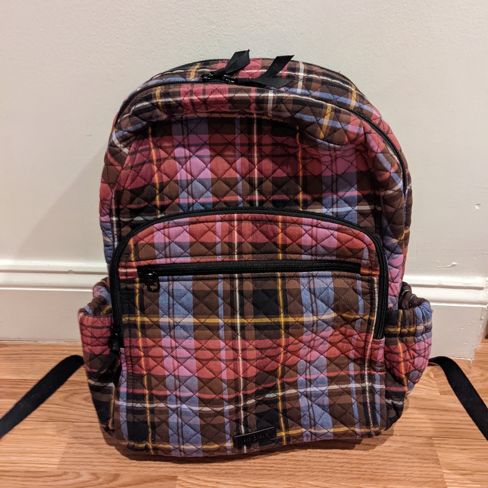 Cozy plaid Vera Bradley backpack